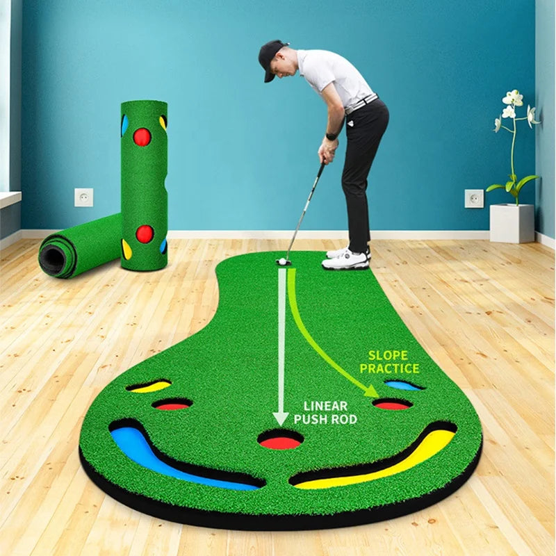 Indoor/Outdoor Golf Putting Green Mat for Course Practice and Training Aid Equipment