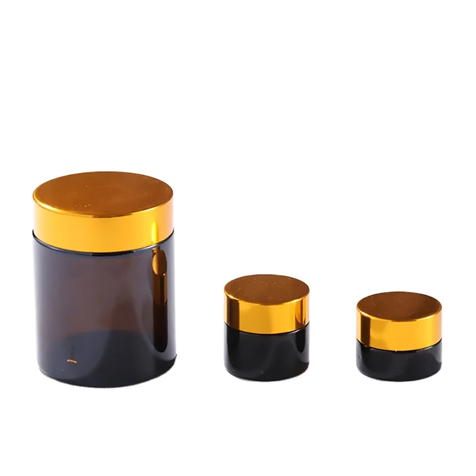 5ml 200 ml Empty Cosmetic for Cream Glass Jar with Metal Lid for Candles Wholesale Jars and Bottles 5G to 200G Volume