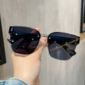 2025 Fashion Sunglasses Women Outdoor Sun Shades Oversized Sun Glasses High Quality Square Rimless Y2K Designer Sunglasses Men