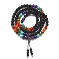 Wholesale Handmade Natural Gemstone Beads 8mm Chakra 7 Mala 108 Yoga Prayer Meditation Jewelry Bracelet Necklace China Supplier