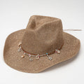 Summer Beach Floppy Paper Hat for Men and Women with Shell Decor Sequin Straw Hat for UV Protection Outdoor Daily Use