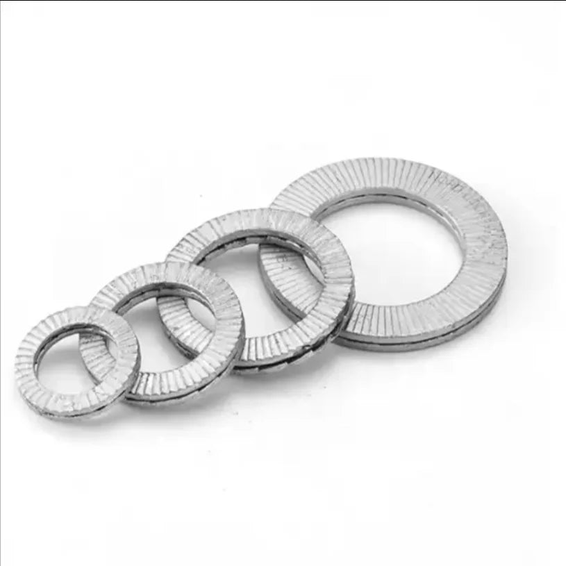 Stainless Steel 304 316 Dacromet Self-Locking Washer Double Fold DIN25201 Two-fold Dual Stack Double Stack Self Locking Washer