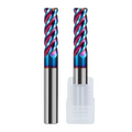 CNC Carbide Milling Cutter HRC65 4F rainbow Coating Corner Radius Tungsten Carbide End Mill for Steel