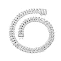 BC024 17mm Brass CZ Chain Gold Plated Hip Hop Jewelry with Prong Setting Zircon Cuban Link Iced Out Bling Bling Necklace