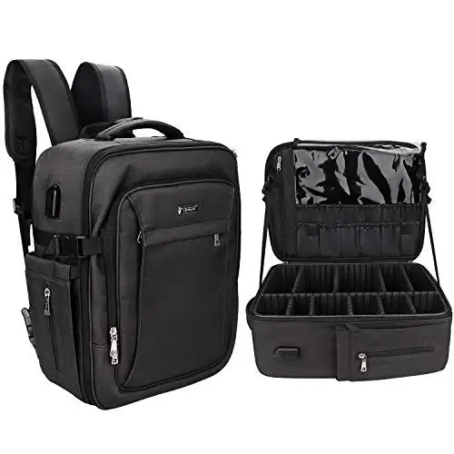 Relavel Customization Makeup Backpack Professional Nylon Extra Large Cosmetic Bags for Women Cosmetic Organizer