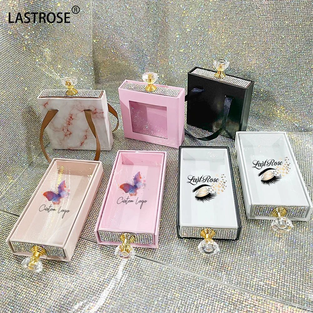 Lash Boxes Eyelash case Packaging Print logo Mink Lashes Strip Wholesale Lash Boxes Eyelash Private Label