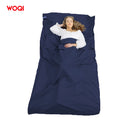 WOQI Hot Sale Lightweight Breathable Compact Portable Polyester Sleeping Bag Liners for Camping Hotel