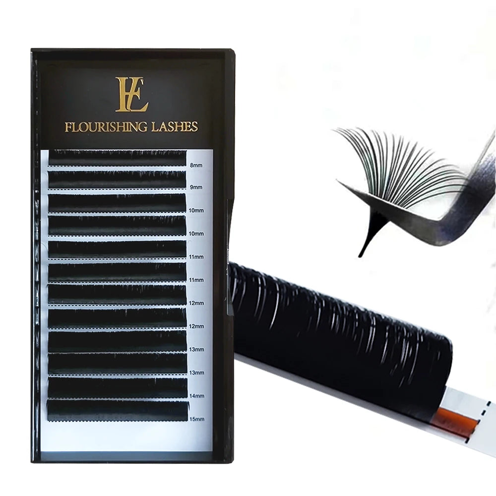 Wholesale Handmade Korea 0.03/0.05/0.07/0.10mm Easy Fanning Lashes Private Label Easy Fan Volume Cashmere Eyelash Extensions