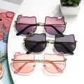 Lucky Children Cartoon Style Sunglasses Girls UV400 Protection Metal Frame Shades Sun Glasses for Kids