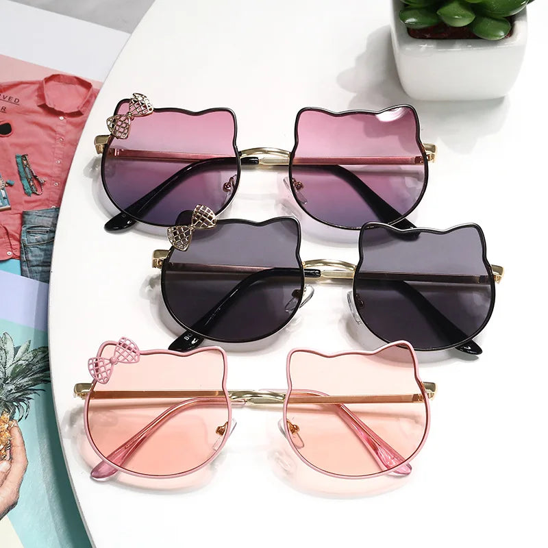 Lucky Children Cartoon Style Sunglasses Girls UV400 Protection Metal Frame Shades Sun Glasses for Kids