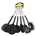 OEM Hot Sale 6PCS Heat Resistant Flexible Eco-friendly Reusable Kitchen Accessories Cooking Tools Colorful Plastic Utensil Sets
