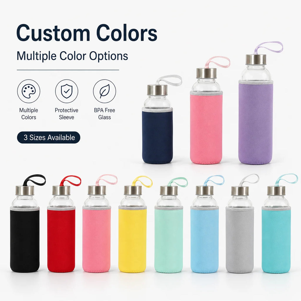 Hot Selling 500ml Glass Water Bottle with Cover