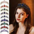 Vintage Baroque Wedding Headdress Bridal Gold Rhinestones Tiaras and Crowns Accessories for Women Tiara