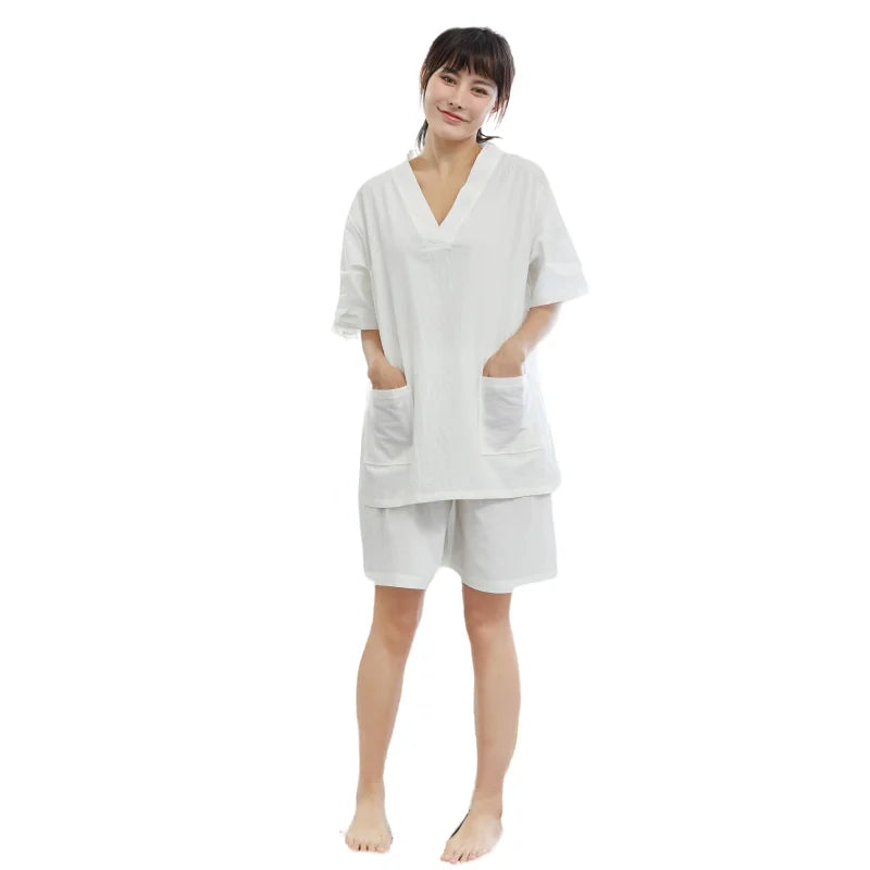 Men and Women CP 100% Cotton Bathrobe Pajamas Home Thai Spa Can CustomizedJapanese Kimono High-end Cute Sweat Steam Clothes