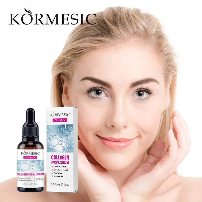 Custom Private Label KORMESIC Collagen Face Serum Organic Anti Wrinkle Beauty Repair Facial Serum