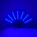 Burning Man Custom Logo RGB LED Fan Stage Performance Dancing Lights Fans Rechargeable Luminous Flash Nightclub Handheld Fan