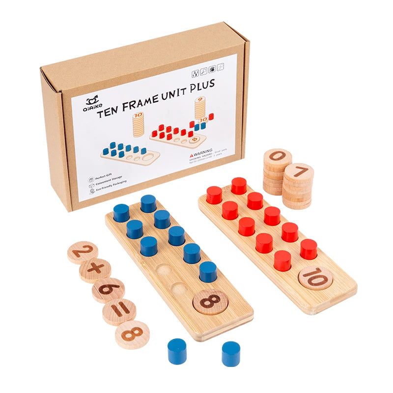 2022 Children New Wooden Montessori Teaching Aids Math Counters Calculation Cognitive Toys