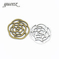 YuenZ rose flower charms metal pendants DIY jewelryl making 30*30mm Q197