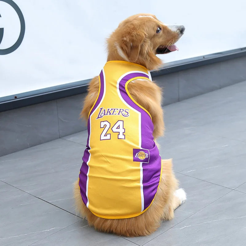Wholesale Dog Cat Soccer Basketball Jersey Golden Retriever Samoyed Pet Sport Vest Clothes for Large Medium and Small Dog