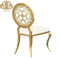 Factory Wholesalers Round Back Stainless Steel Printed Wedding Chairs MegaBDM