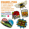 PINSBACK Custom Logo Cute Animal Enamel Pin Set Funny Brooch Cool Lapel Pins Back Card Kawaii Backpack Accessory for Hat Jackets