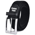 Custom Women Adjustable Canvas Waist Polyester Mens Baseball Golf Knitted Stretch Belts Woven Elastic Braided Belt