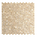Flat Hexagon Metal Mosaic Tile Solid Aluminium Mosaic Gold Kitchen Back Splash Mosaic Tile for Kitchen and Bathroom Wall Tile