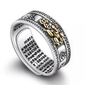 Pixiu Charms Ring Feng Shui Amulet Wealth Lucky Open Adjustable Ring Buddhist Jewelry Feng Shui Pixiu Mantra Ring