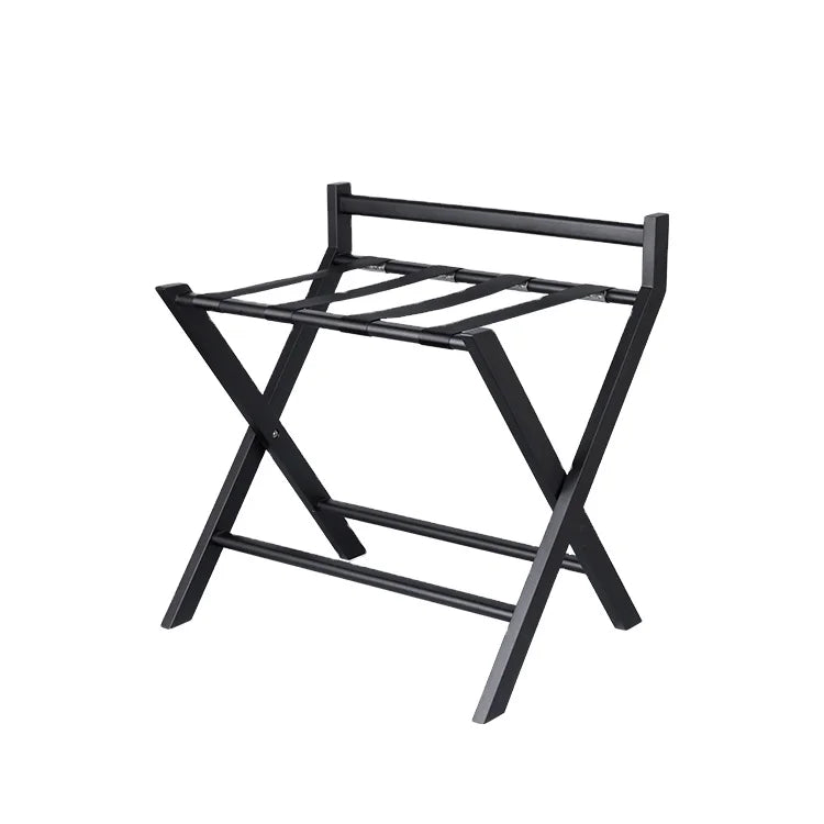 New Arrival Modem Durable Guestroom Black Storage Metal Steel Folding Luggage Rack for Hotels