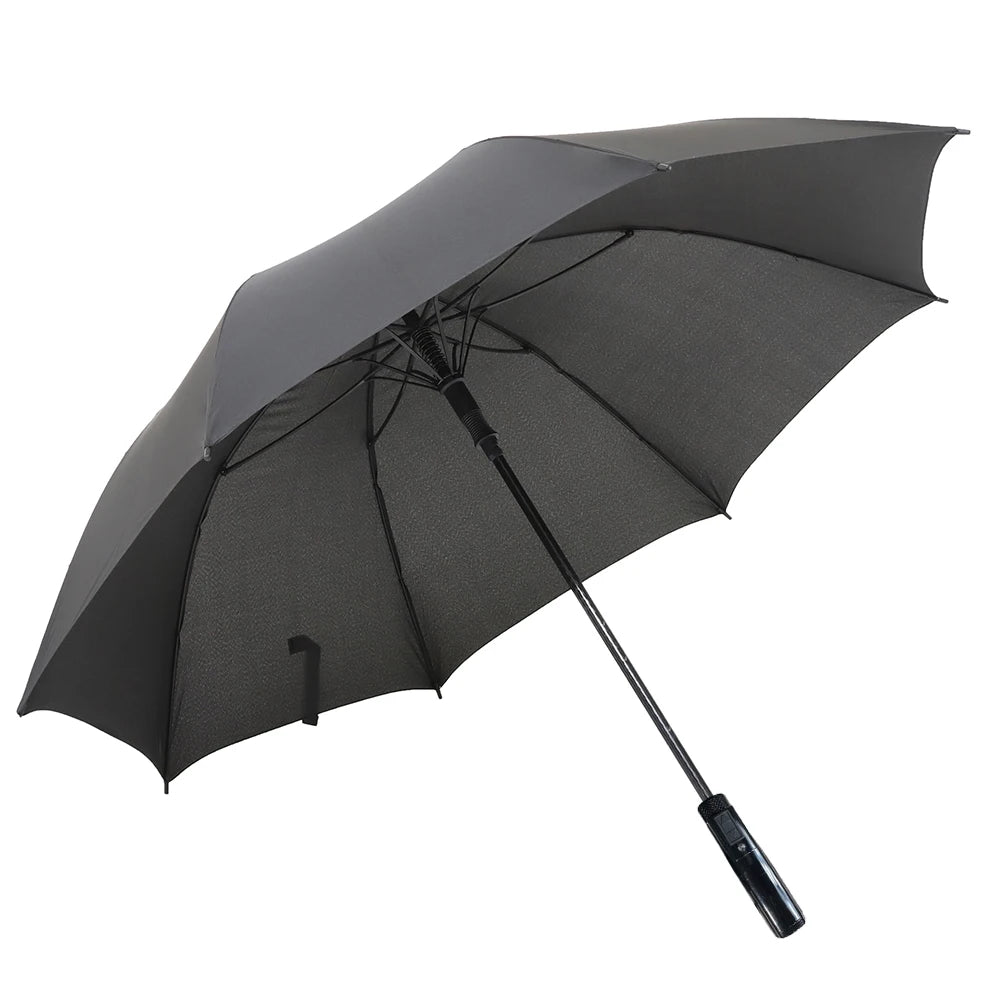 Ovida Classic Golf Umbrella with LED Light Handle Customized Logo 8 Ribs Straight Design-Practical Travel Umbrella