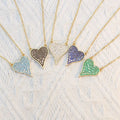 NZ1329 Fashion New 18k Gold Plated Rainbow Love Heart Pendant Chain Choker Necklaces for Women 2022