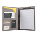 Luxury A4 Gray Business Portfolio Folder Multifunction Office Conference Presentation Folder with Notepad PU Leather