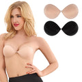 Seamless & Breathable Waterproof Push-up Bra for Women Thick Cup Backless with Adhesive Silicone Padding Sexy Style