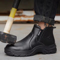 ZG 8808 High Quality Anti-puncture Steel Toecap Safety Shoes Suede Leather Construction Work Footwear Safety Boot for Men