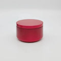 Wholesale Stock Tinplate Round Iron Tin Can Black Gold Red Green 8 oz Candle Tin Box Metal Container with Lid