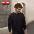 High Quality Custom Logo Printed Long Sleeve 100% Cotton Tshirt Men Long Sleeve Black Shirt