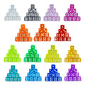 Semi 12mm clear Transparent  Crystal Regular Pixel Points Plastic Dice Plastic Piped Dice Cube