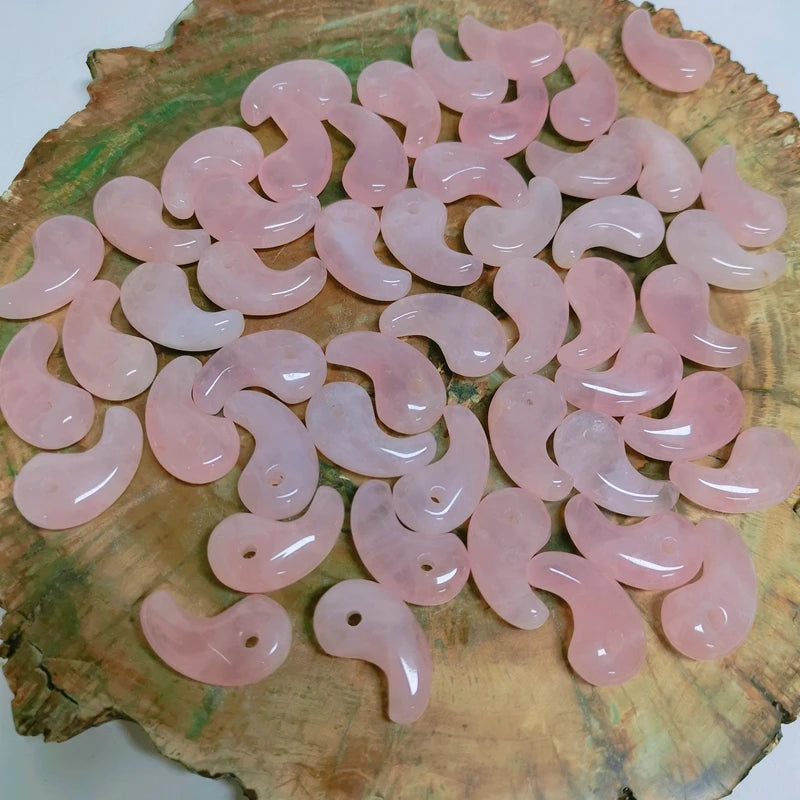 HZ Cheap Factory Price Beads Black Necklace Rose Quartz Jade Magatama