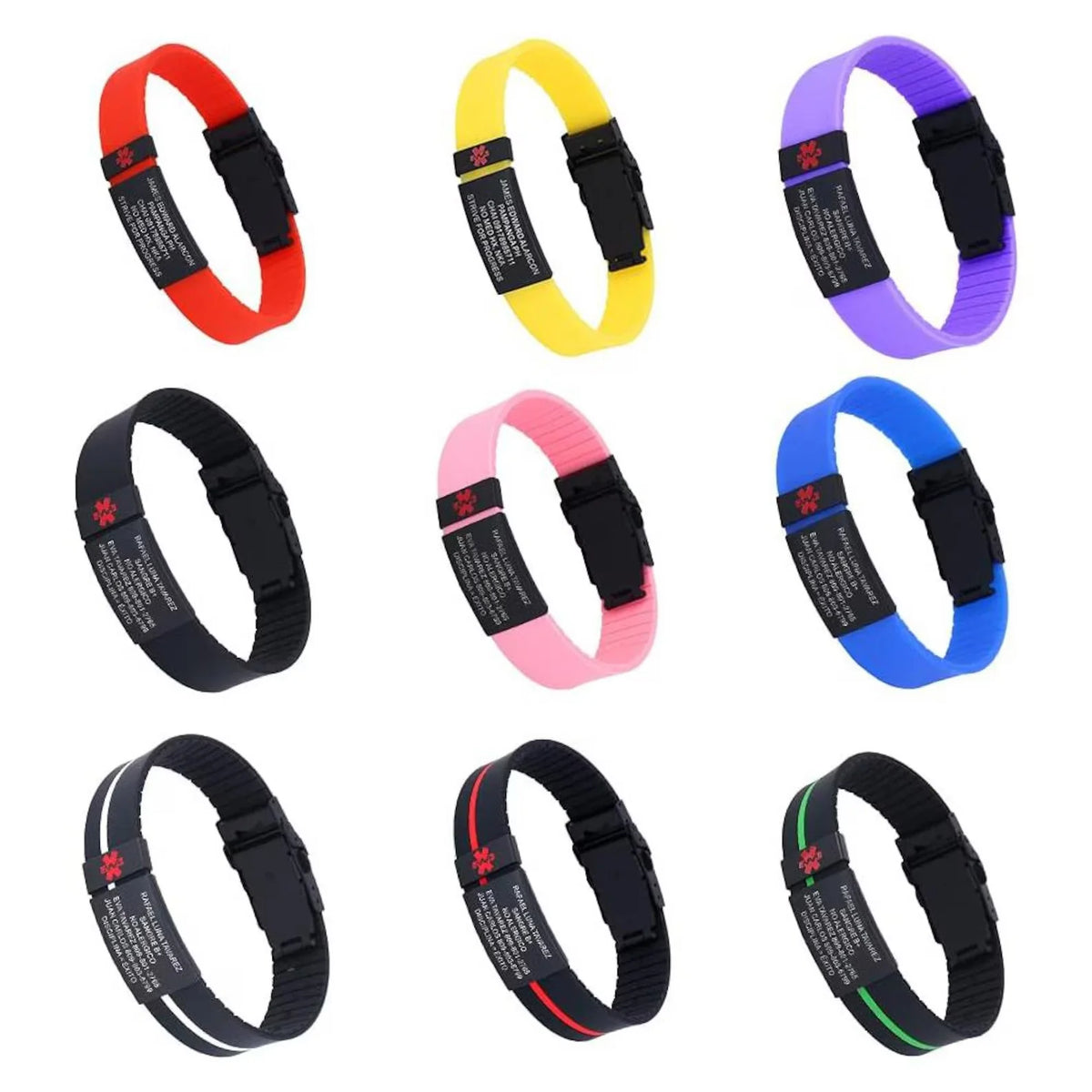 Top Selling Silicone Fashion Bangles for Kids Emergency Wristbands MegaBDM