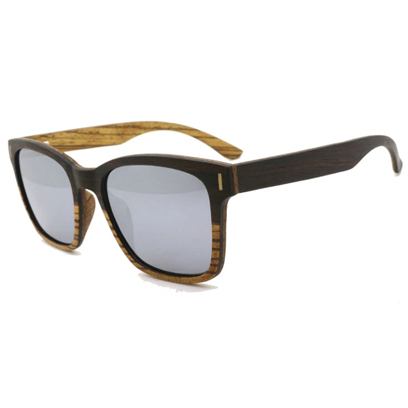 ODM Natural Wooden Polarized Black Oak Veneer Wood Sunglasses