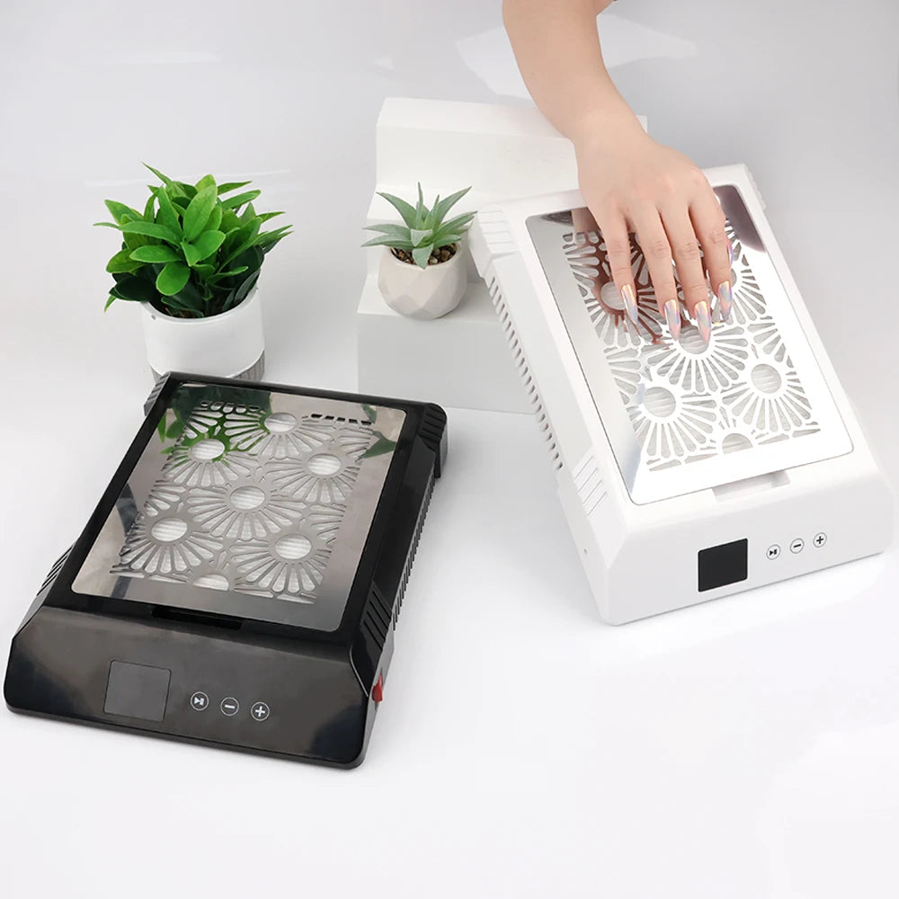 Cute Color Flower Shape 85W Strong Suction Strong Power Manicure Brushless Quiet Nail Dust Collector Machine Dust Cleaner