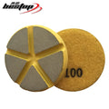 OEM Customized 3 Inch Ceramic Bond Transition Diamond Concrete Polishing Pads 30#-400# Grit Dry/Wet Hook and Loop Backing Bestop