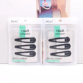 Wholesale Korean Water Drop Barrette Hair Clip for Women Black Metal Hairpin