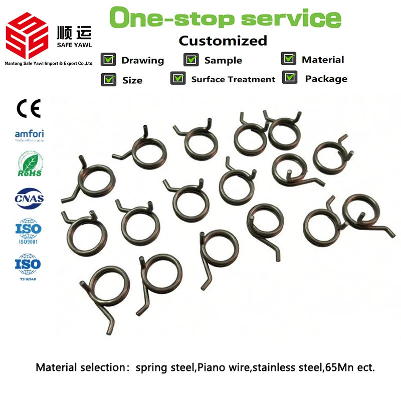 Small Stainless Steel Torsion Spring Compression Extension Load Type Hardware Automobiles Zinc Surface Industrial Coils