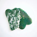 Huiying Moss Agate Gemstone Jagged square Shape Facial Gua Sha New Shape Crystal Guasha