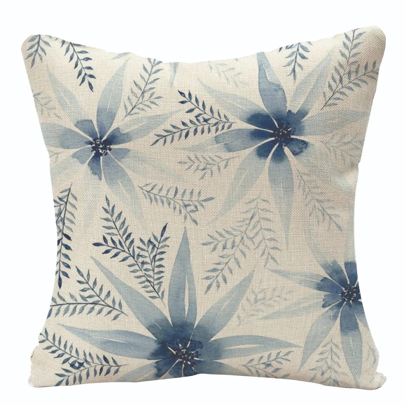 Custom Wholesale Outdoor Cushion Cover Waterproof Linen Pillow Cover Throw Decorative Pillow Cases 18 X 18