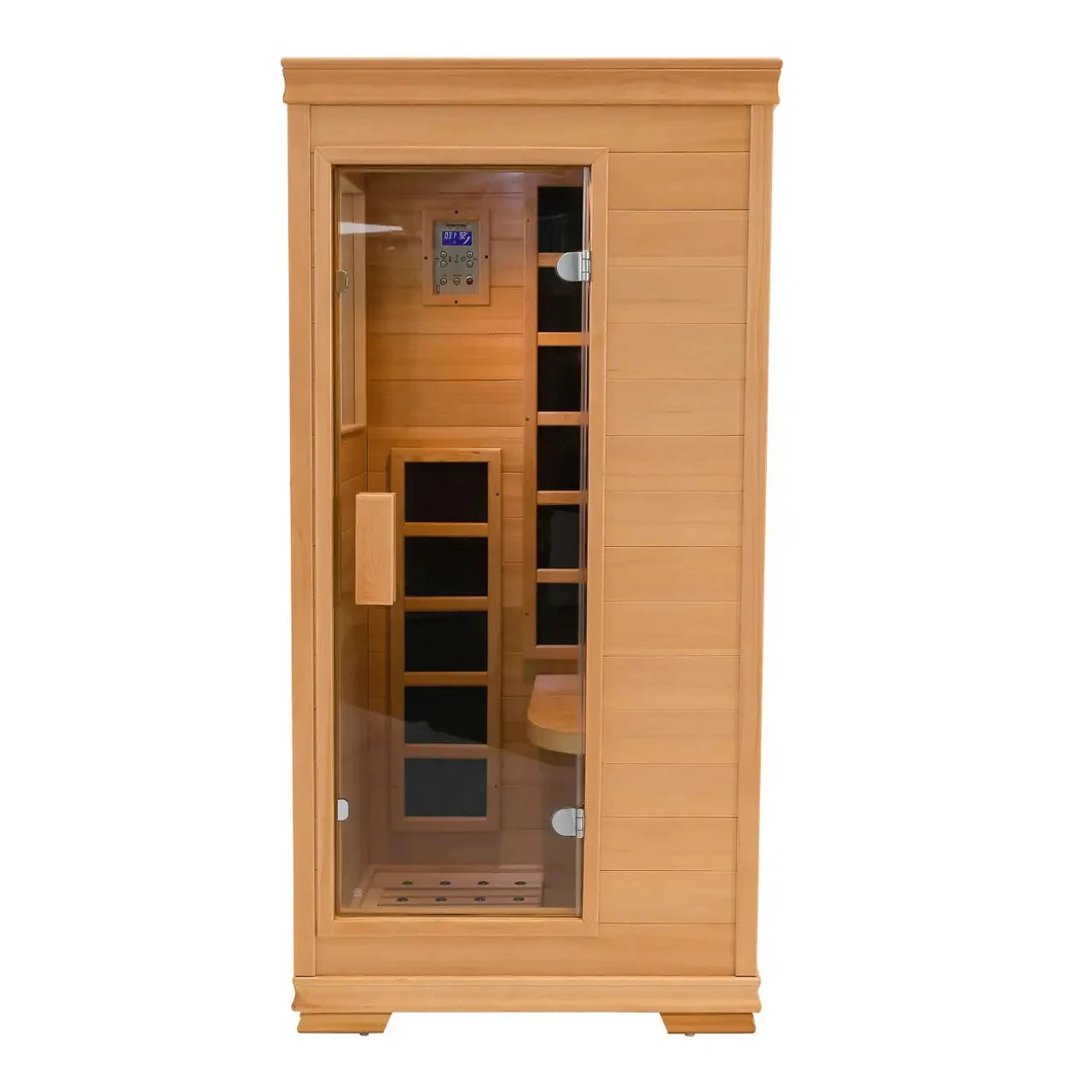 Popular Yoga Hemlock Wood Indoor Carbon Panel Heaters Dry Infrared Sauna Room