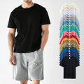 New Arrivals White T Shirt 100%Cotton Couples T-shirt With 17 Colors 270G Heavy Weight Plain Shirts With Custom LOGO Casual Tee