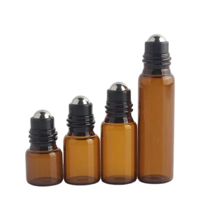 Wholesale Glass Bottles for Oil Black Glass Roll  UV Protection Essential Oil Roll on Bottles  Violet Black Glass Roller Ball Bo