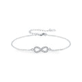 High Quality 925 Sterling Silver Infinite Love Mobius D Color Moissanite Charm Link Chain Bracelet for Fine Jewelry Gifts